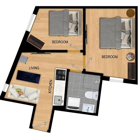 King Bed - Renovated 2024 - 2Br Behind Bryggen Apartment Bergen Exterior photo